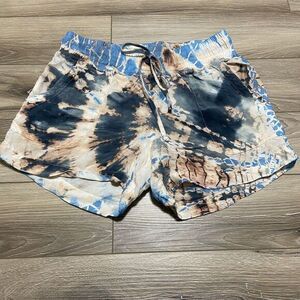 Women's Hard Tail Forever Shorts‎ S Rainbow Multicolor Tie Dye